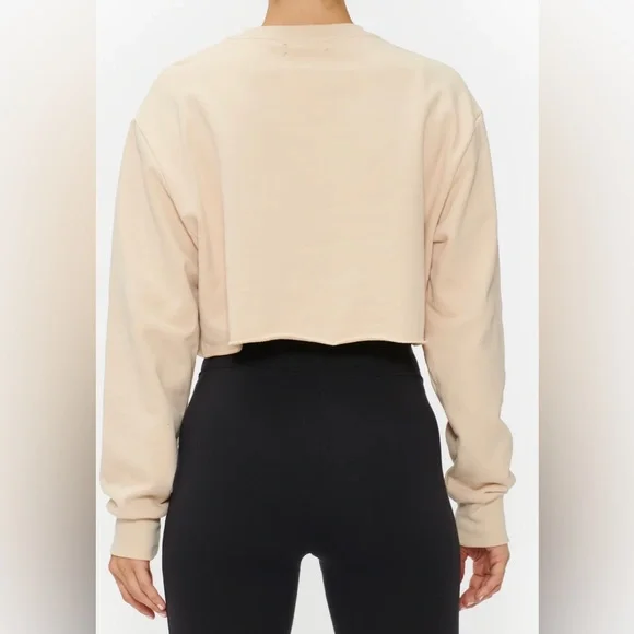 PANGAIA 365 cropped sweatshirt olive sage green size small crewneck - Picture 2 of 8